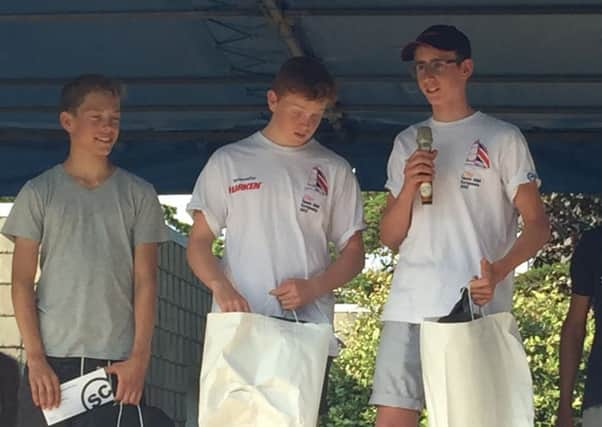 Henry and Louis at the presentation ceremony