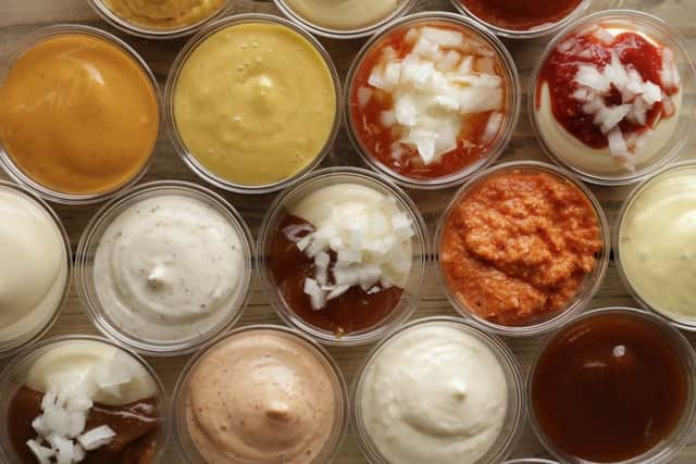 Sauces on offer at Befries Brighton