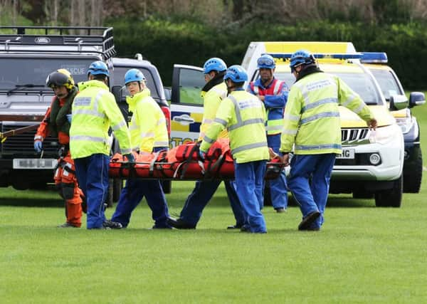 Coastguard evacuate ill crew member from Rampion windfarm. Pic: Eddie Mitchell