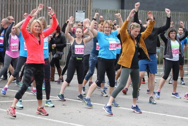 The warm-up at the Chichester Half Marathon / Picture by Derek Martin