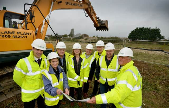 John Shaw (Sea Change Sussex) Lisa Rawlinson (head of regeneration and planning policy for EBC), Gordon Jenkins (ward councillor),  Penny Di Cara (ward councillor), Paul Metcalfe (ward councillor), David Tutt (leader of EBC), Ian Poulsum (Vulcan Property Contractors) and  David Elkin (deputy leader of East Sussex County Council).