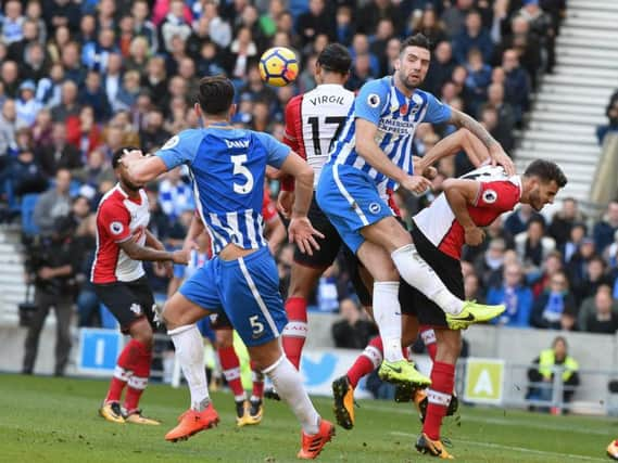 Shane Duffy in action against Southampton. Picture by Phil Westlake (PW Sporting Photography)