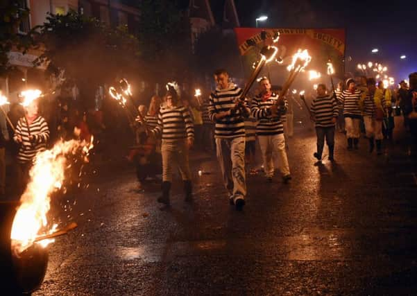 Lindfield Bonfire Night. Torchlight procession through the town on a previous year. 

Picture: Liz Pearce LP051115
LP1502542 PPP-150611-083036006