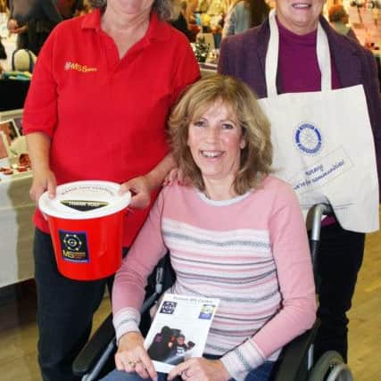 From left, Jane Taylor, Alison Clough and Lesley Roberts representing the Sussex MS Centre DM17110003a