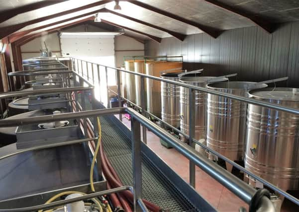 Inside the winery at Chateau Laur, Cahors