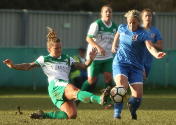 Action from Chi ladies' draw with Cardiff at Oaklands Park