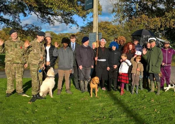 The fundraising walkers